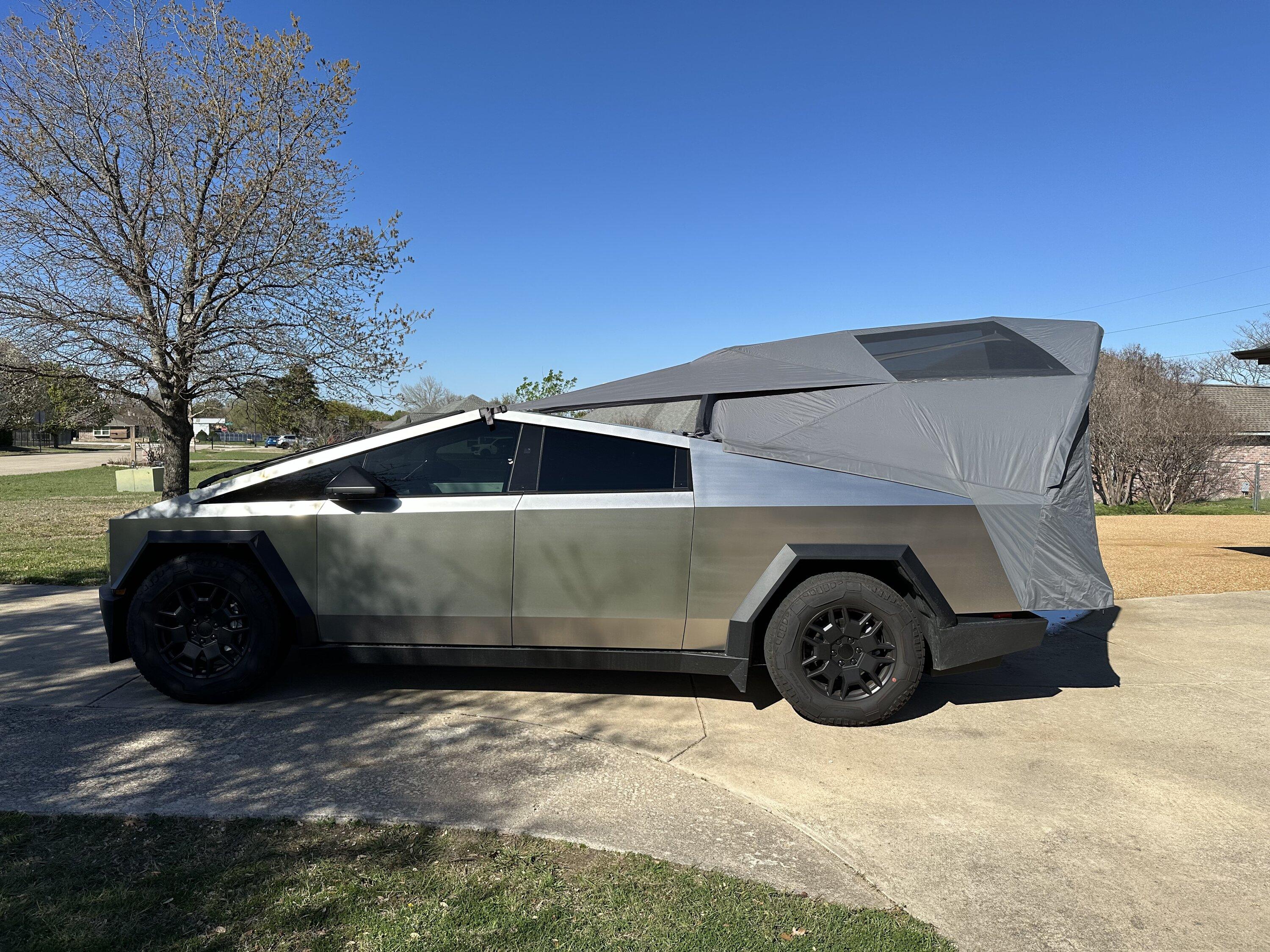 Tesla Roadster 2nd gen CyberTent (Basecamp tent) install, setup, interior look, and pack up (with video) IMG_4441.JPEG