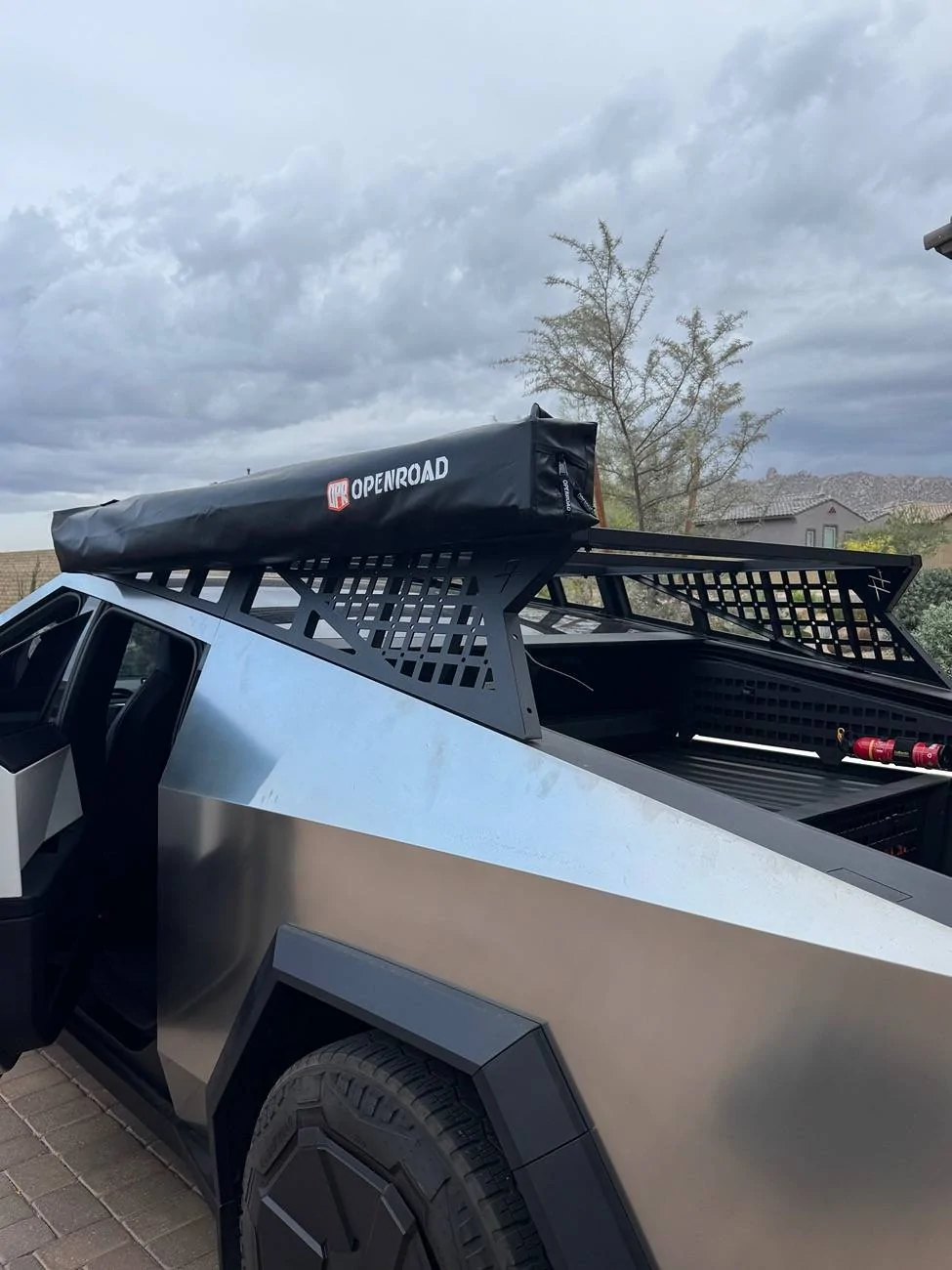 Tesla Cybertruck Installed OpenRoad 270 Degree awning, Getting ready for some camping! IMG_4542