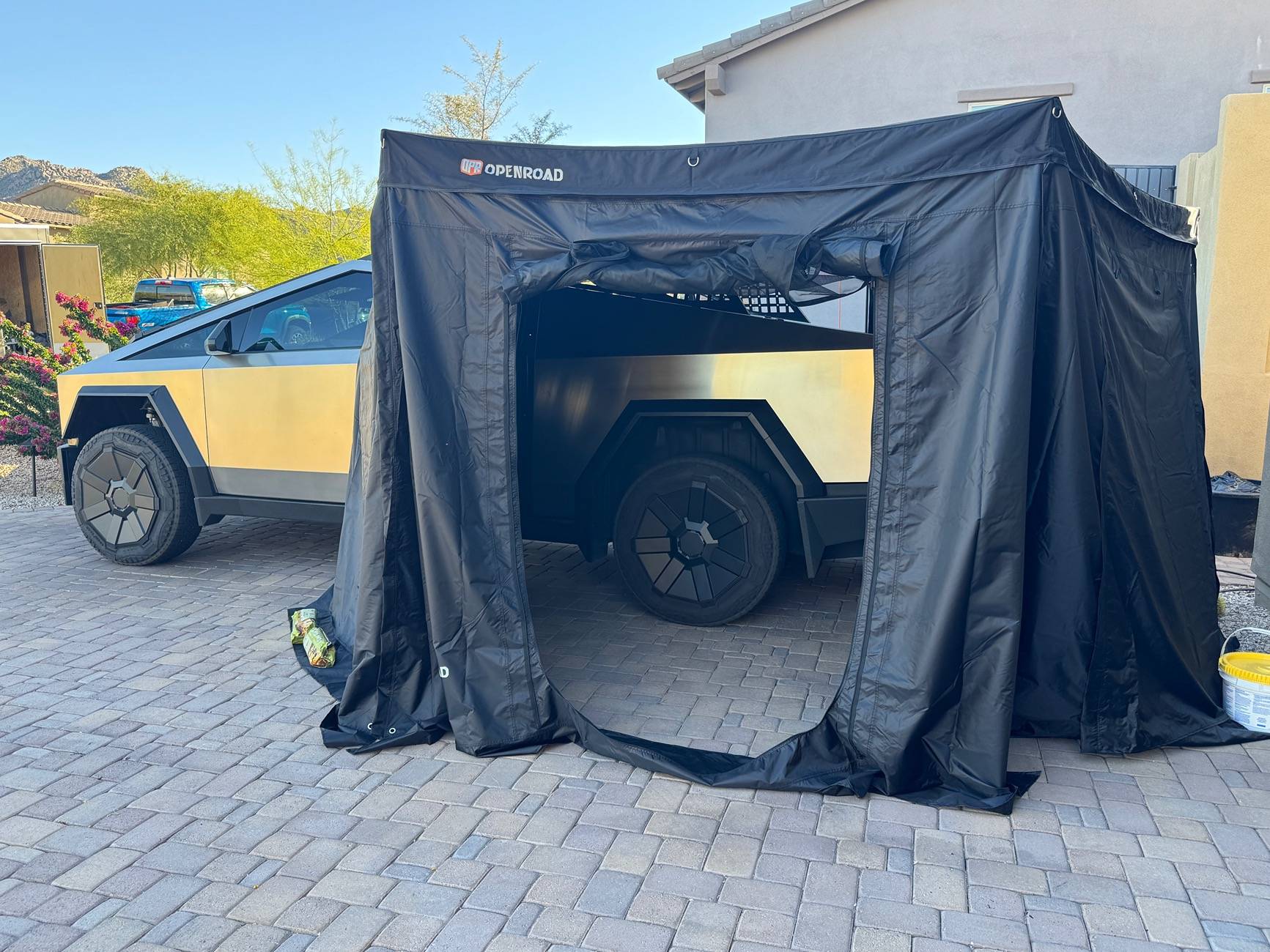 Tesla Cybertruck Installed OpenRoad 270 Degree awning, Getting ready for some camping! IMG_4577
