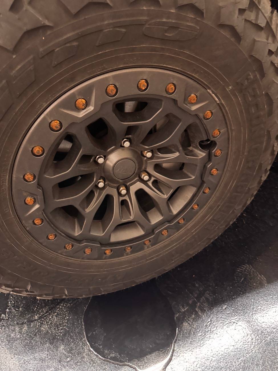 Tesla Roadster 2nd gen Martian Wheels 18" Cyber Rover beadlock wheels on Cybertruck IMG_4586