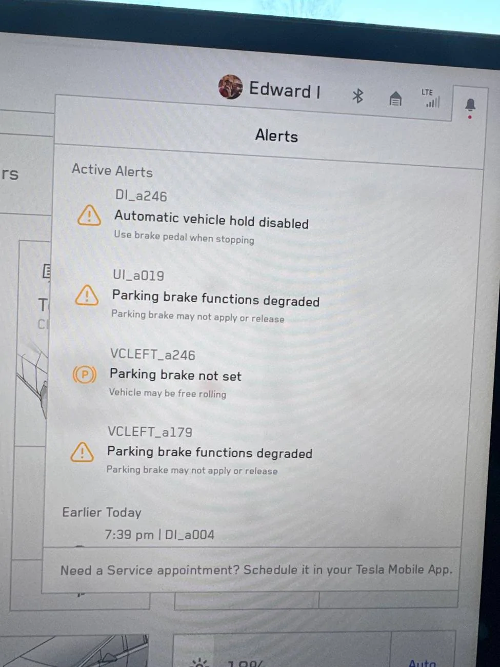 Tesla Roadster 2nd gen FSD Stopped, cruise stopped, parking brake degraded… IMG_4974