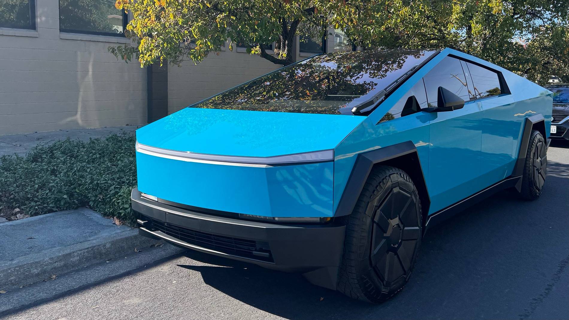 Tesla Roadster 2nd gen 2024 Cybertruck wrapped! Inozetek Coastal Blue Dynamic PPF IMG_4991