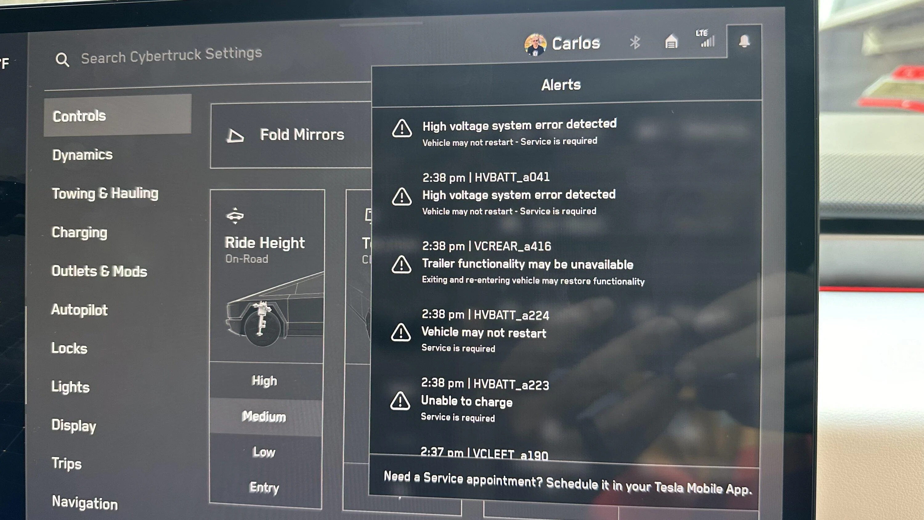 Tesla Roadster 2nd gen Two Days In = Critical Errors (25 of them) IMG_5163