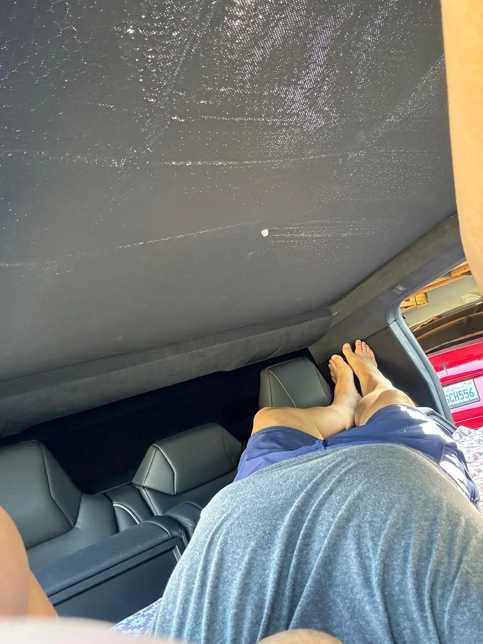 Tesla Roadster 2nd gen Bunk Bed installed in my Cybertruck IMG_5257