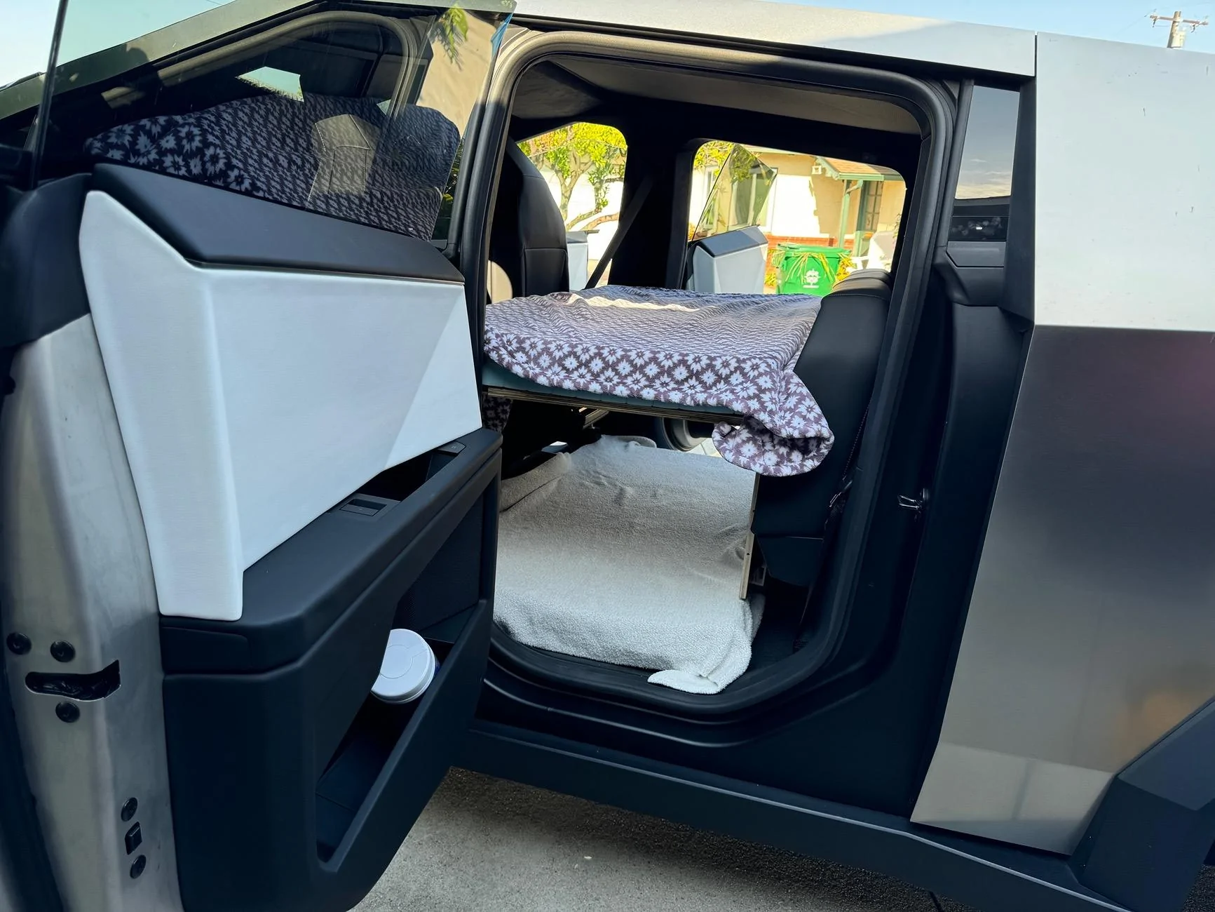 Tesla Roadster 2nd gen Bunk Bed installed in my Cybertruck IMG_5259