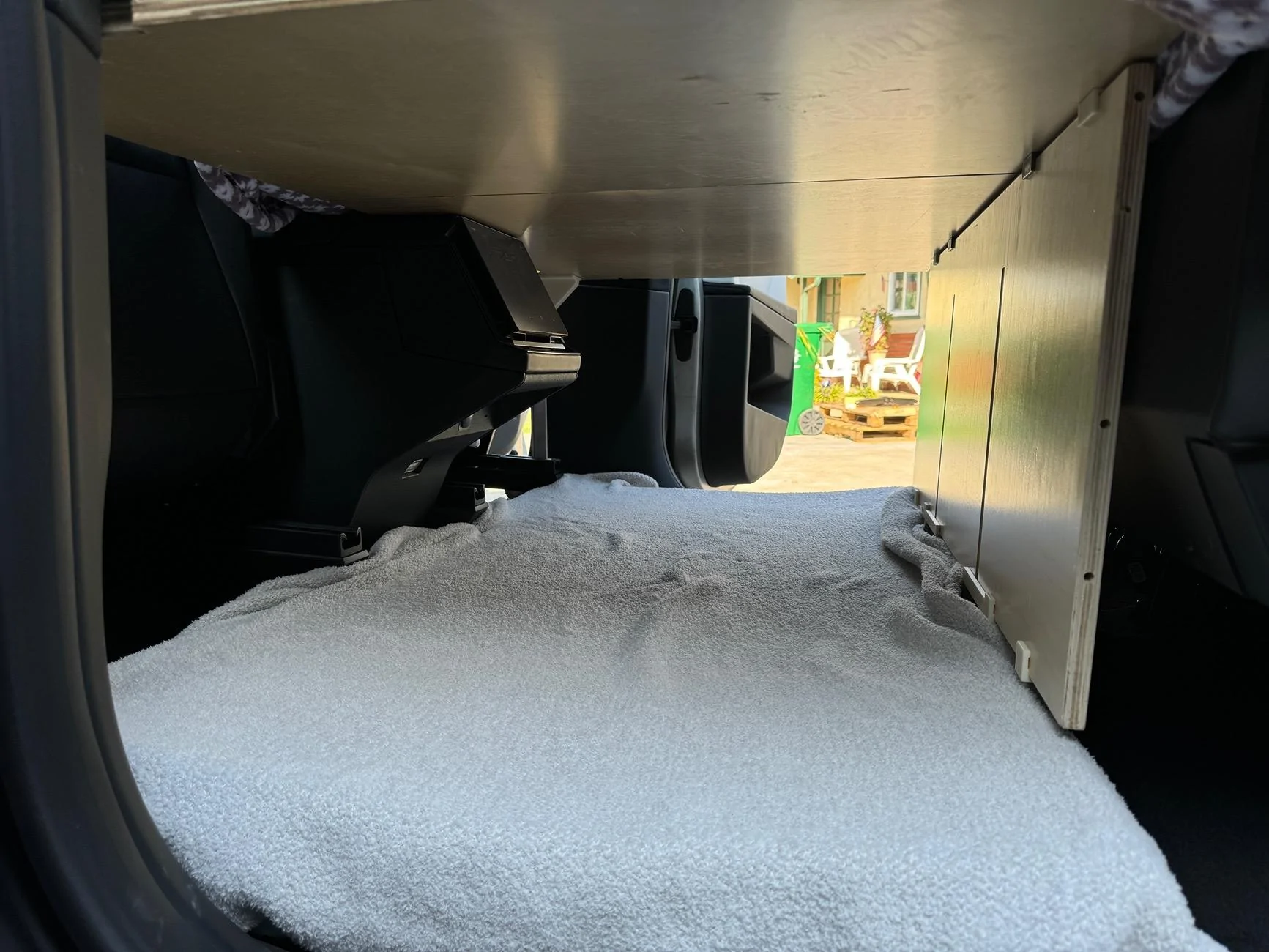 Tesla Roadster 2nd gen Bunk Bed installed in my Cybertruck IMG_5260