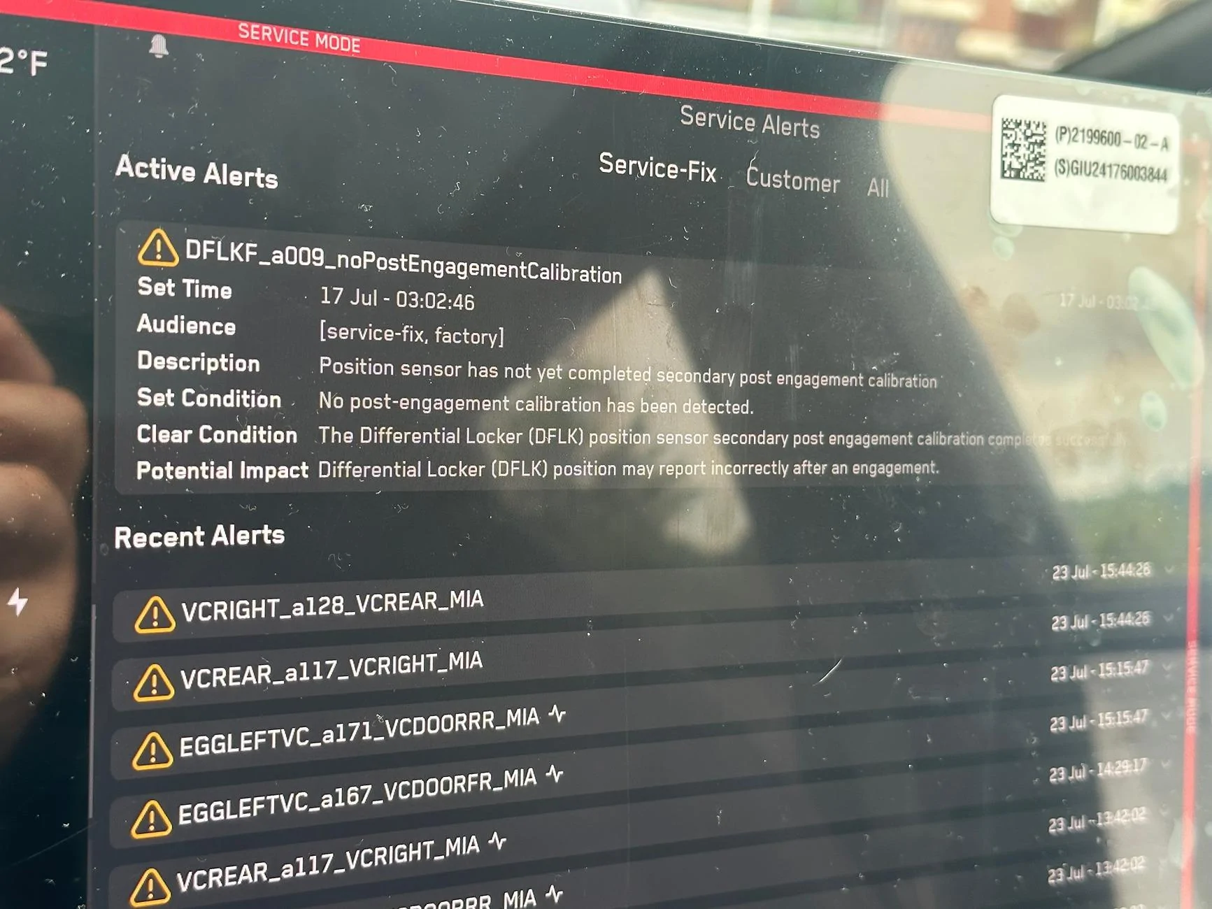 Tesla Roadster 2nd gen LOSS OF SYSTEM REDUNDANCY DETECTED - Potential major system failure IMG_5460