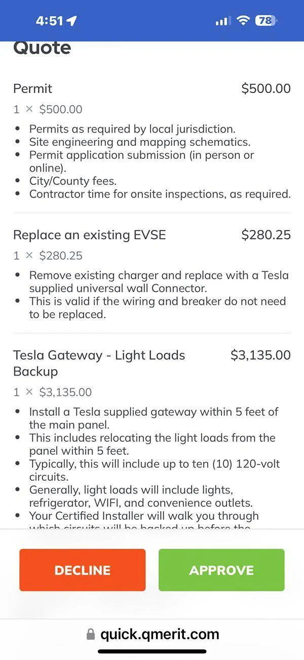 Tesla Roadster 2nd gen PowerShare install pricing IMG_5499
