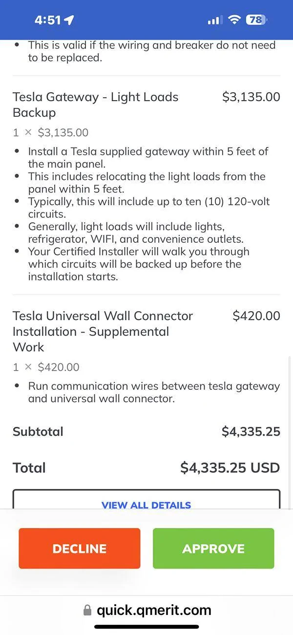 Tesla Roadster 2nd gen PowerShare install pricing IMG_5500