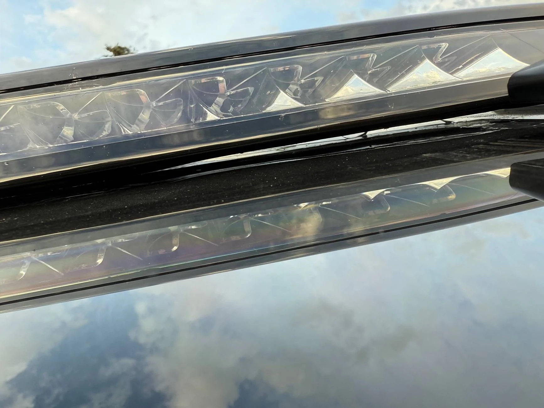 Tesla Roadster 2nd gen Lightbar flew off while driving on highway!! IMG_5664