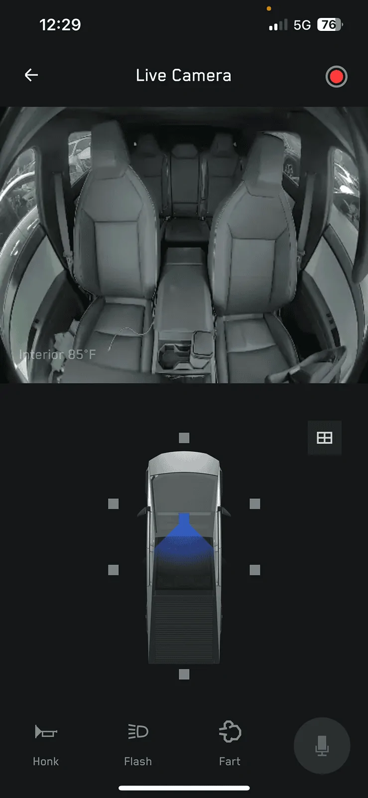 Tesla Roadster 2nd gen 3D print mount for Uniden radar detector IMG_5672