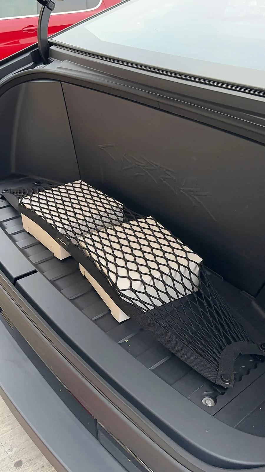 Tesla Roadster 2nd gen Frunk "Front Trunk L-Track + Cargo Net" Accessory Received! IMG_6250