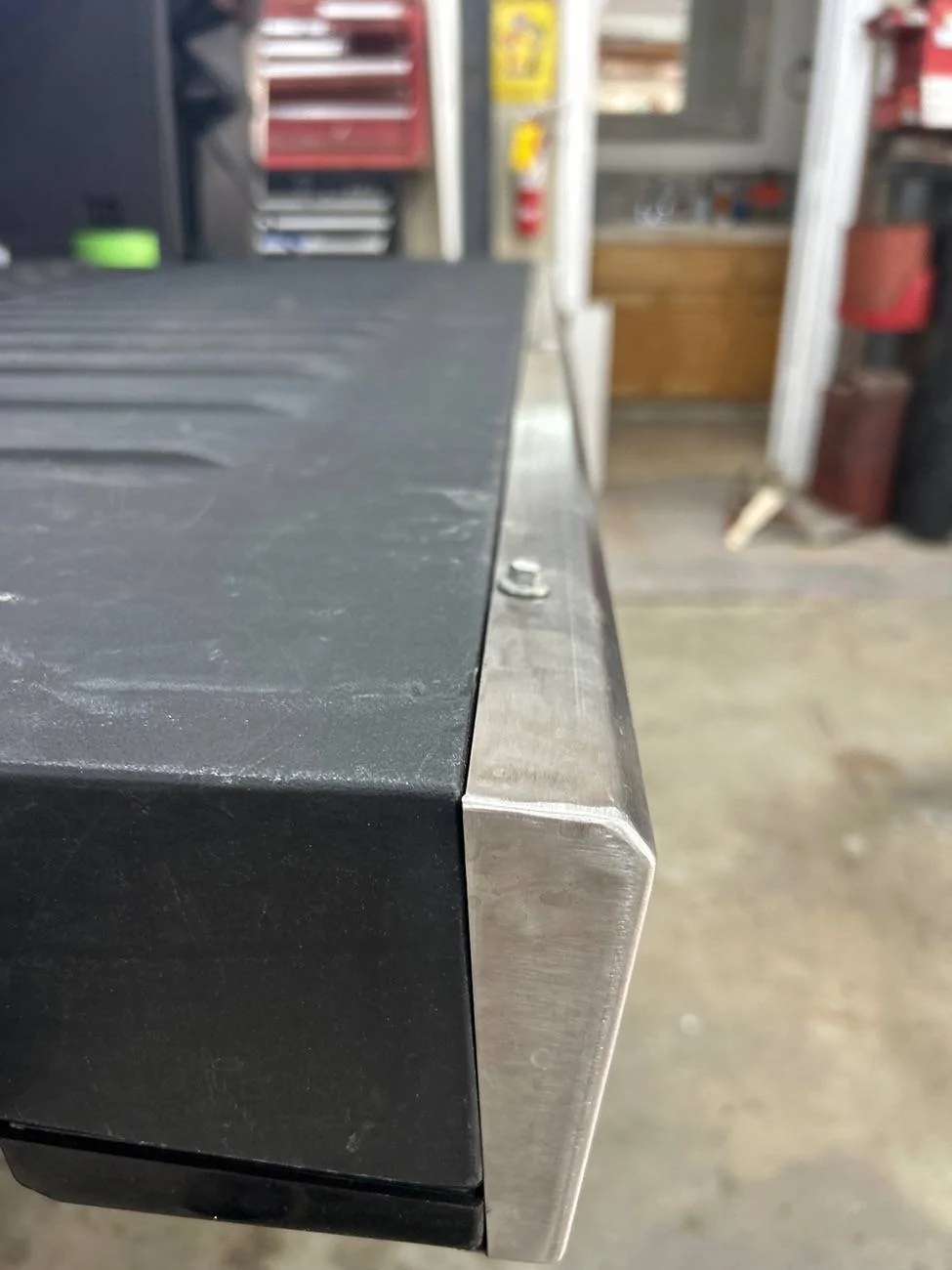 Tesla Roadster 2nd gen Stainless trim for Cybertruck Bed surround IMG_6287