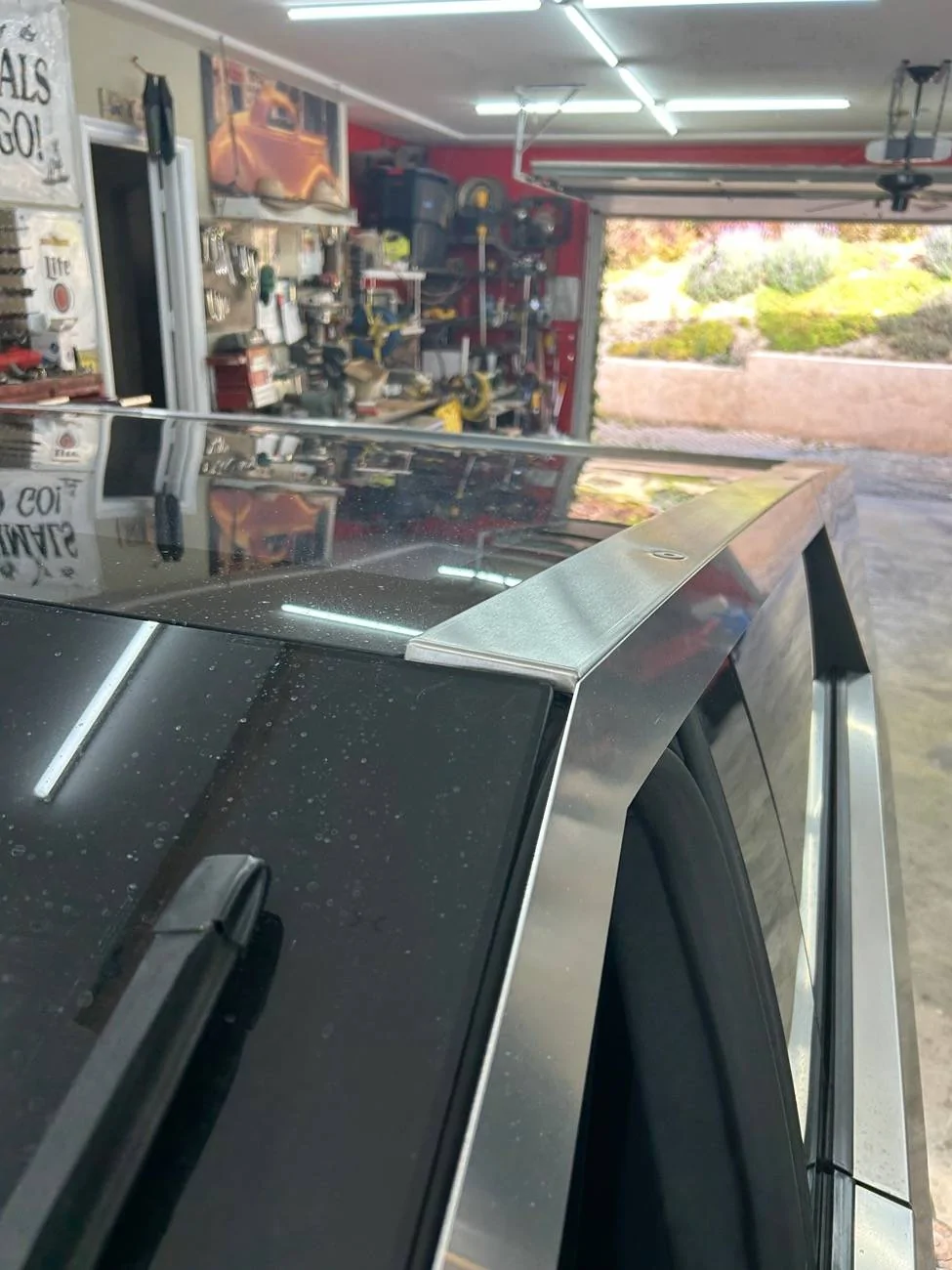 Tesla Roadster 2nd gen Stainless trim for Cybertruck Bed surround IMG_6292