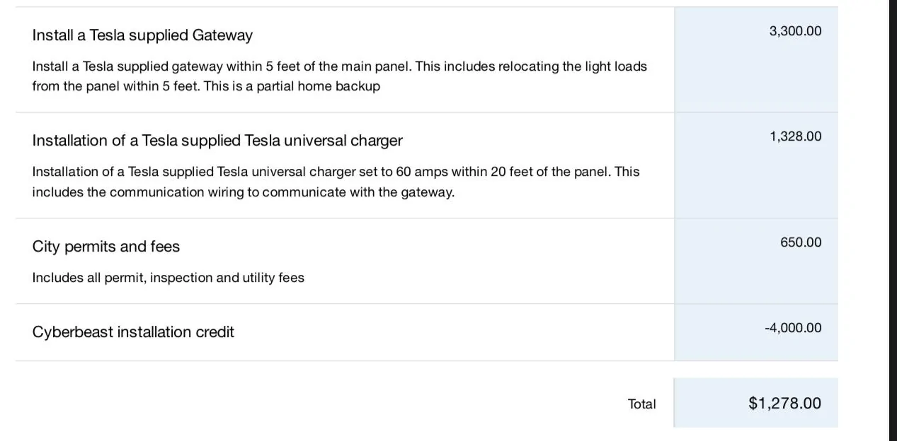 Tesla Roadster 2nd gen PowerShare install pricing IMG_6343