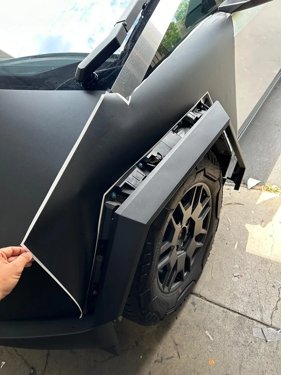 Tesla Roadster 2nd gen Beyond Slick DIY wrap kit install IMG_6345