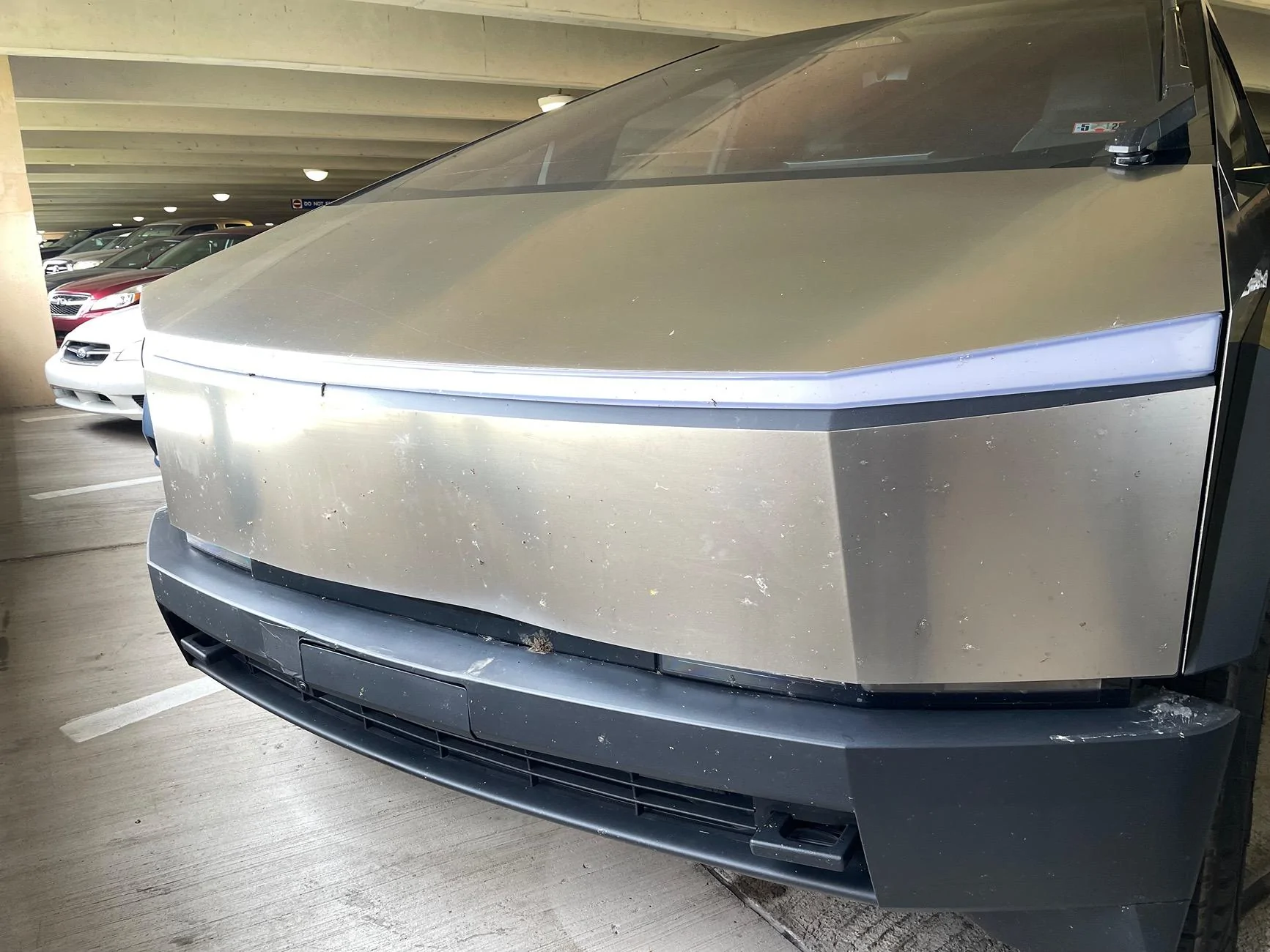 Tesla Roadster 2nd gen Hit a deer going 50mph! WOW tough Truck! IMG_6373