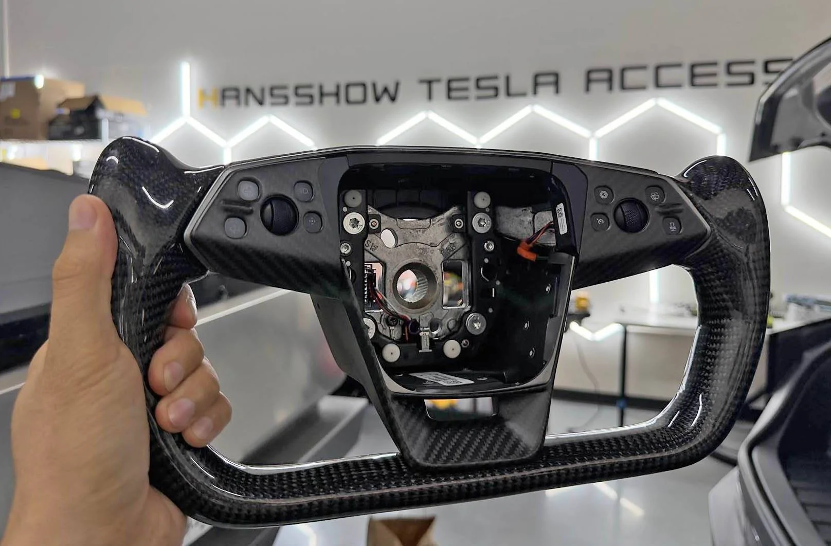 Tesla Cybertruck Cybertruck YOKE is Here! Click Below🫡 IMG_6590