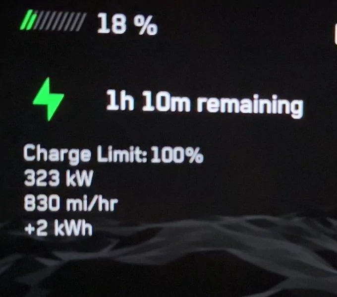 Tesla Cybertruck Tesla Tests V4 Chargers, Supporting 323 kW Cybertruck Charging IMG_7032