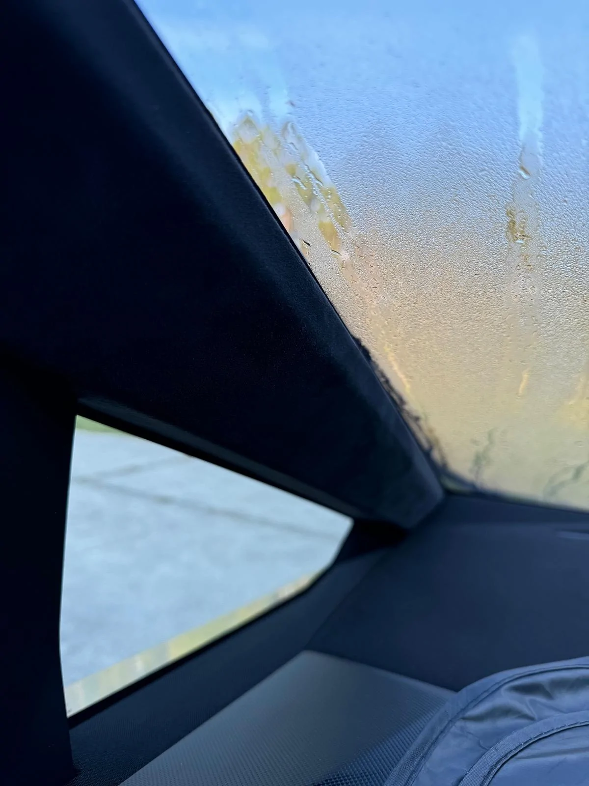 Tesla Roadster 2nd gen Wind Shield Cracked while parked IMG_7065