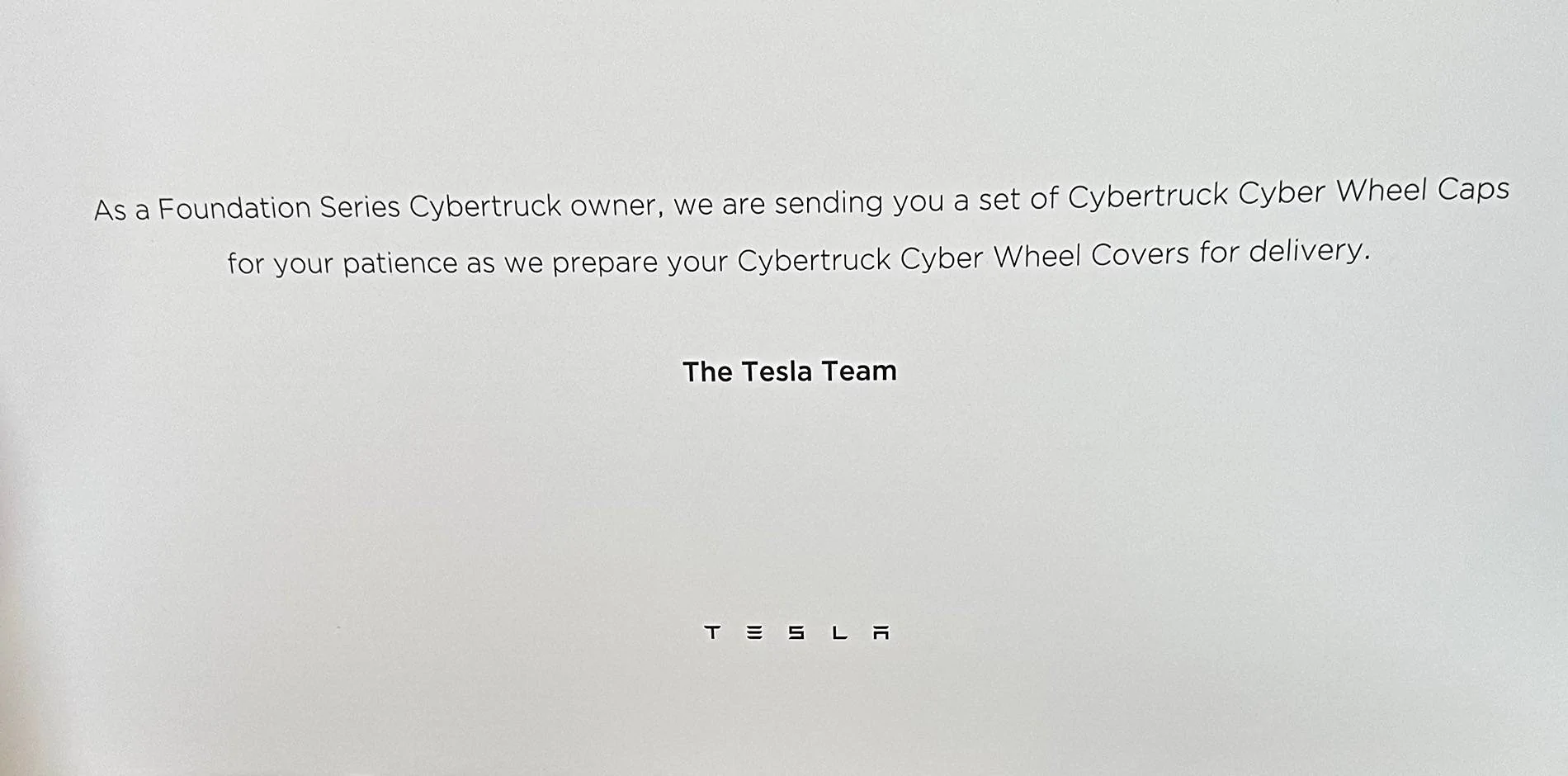Tesla Roadster 2nd gen Cybertruck Cyber Wheel Cap Kit received IMG_7295
