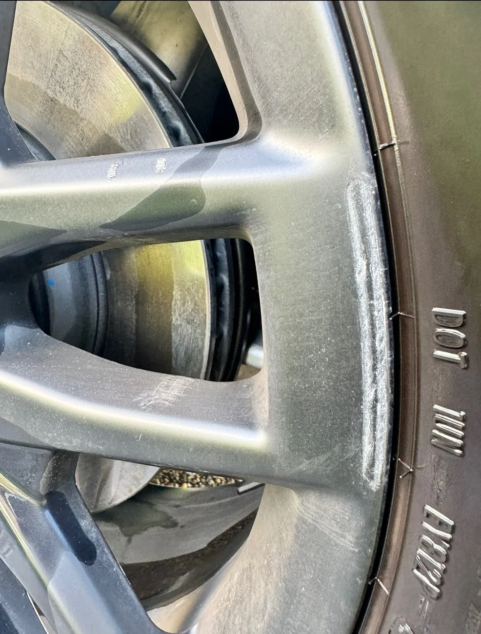 Tesla Roadster 2nd gen Core wheel covers damaged wheels IMG_7315