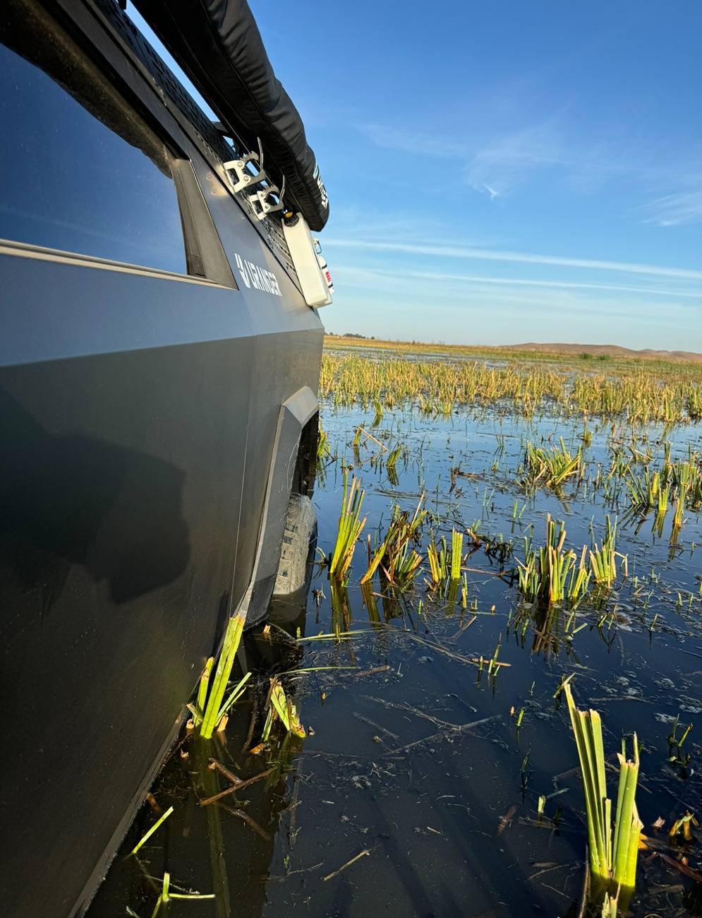 Tesla Cybertruck Who needs a boat when you have Wade Mode IMG_7346