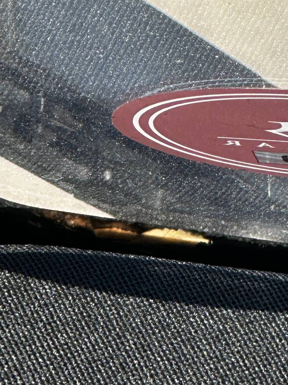 Tesla Roadster 2nd gen Fix Yellow foam under front windshield? IMG_7464