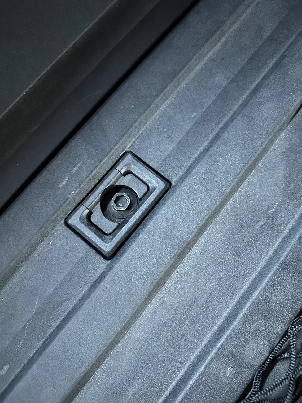 Tesla Roadster 2nd gen Bed Floor D-Ring Stuck! Anyone else? IMG_7559