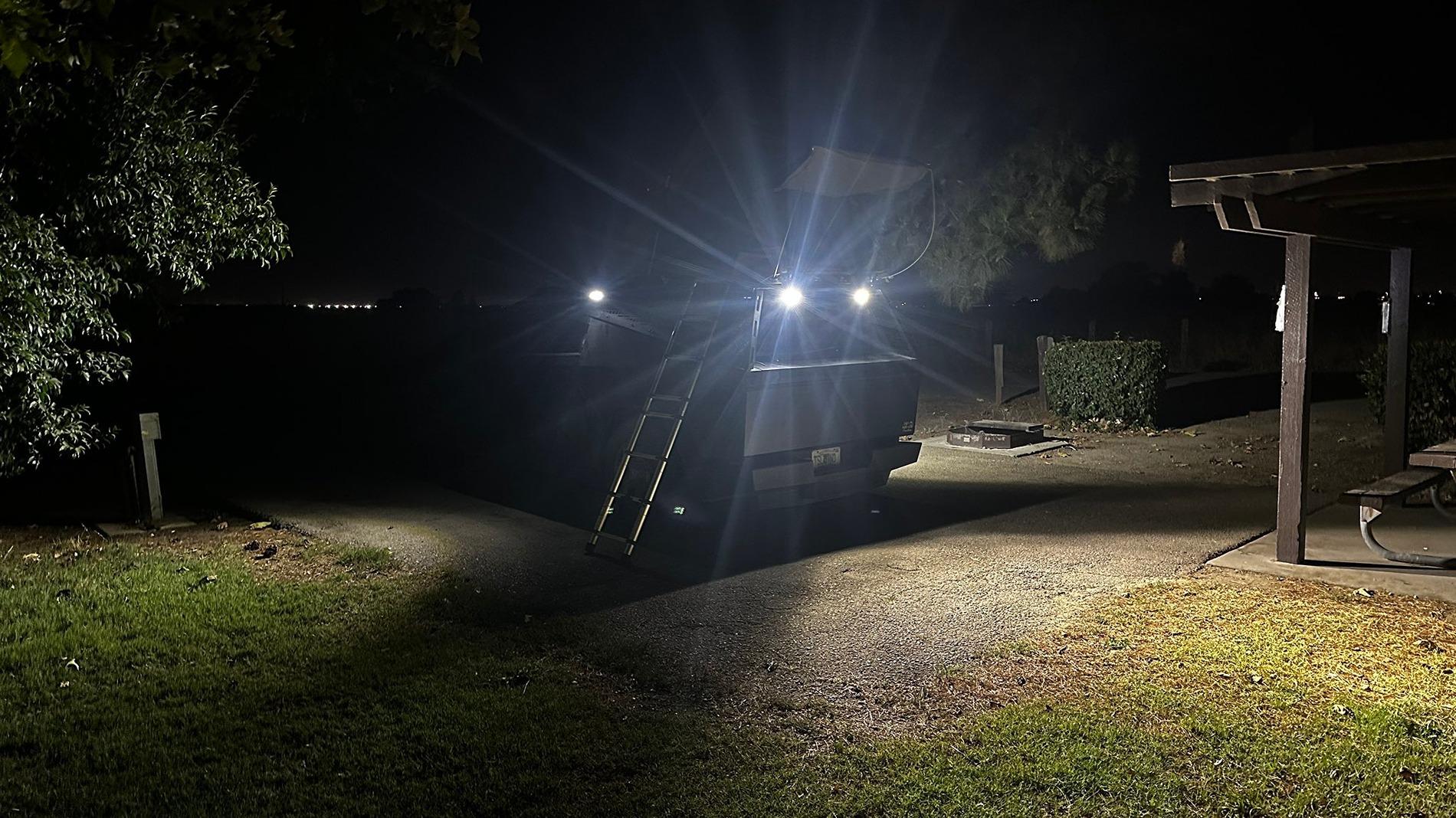 Tesla Cybertruck Camping & Off-Road Tour: Cybertruck with Flood Lights and Inspired Overland Carbon Fiber Roof Top Tent IMG_7604.JPG