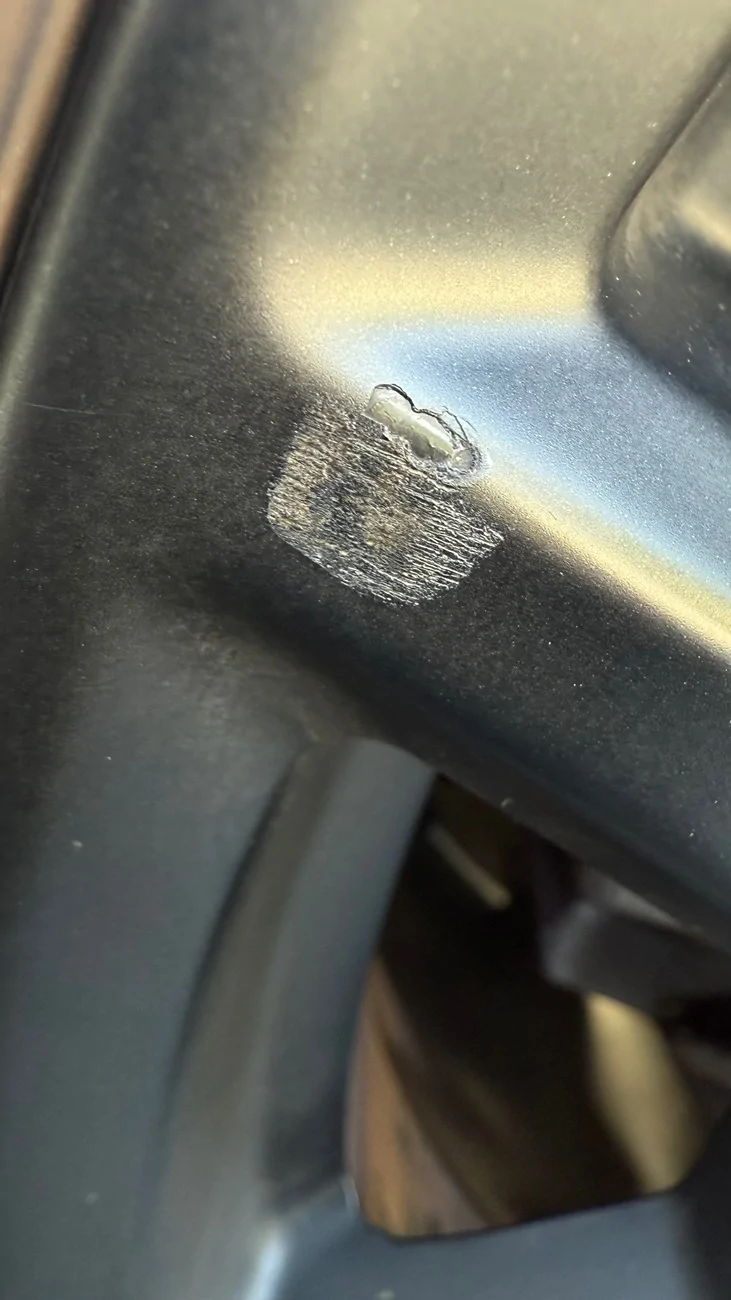 Tesla Roadster 2nd gen Cyberwheel covers damaged my rims and tesla now asks $3588 to fix it IMG_7716