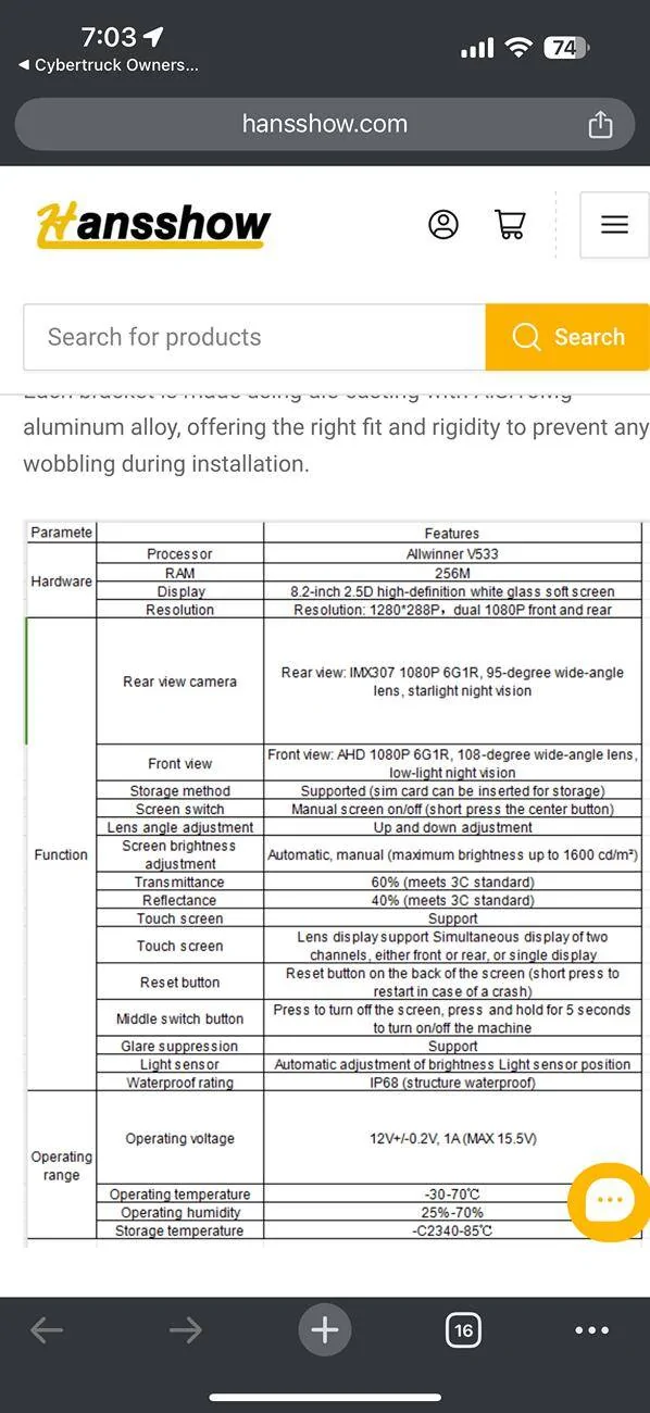 Tesla Cybertruck In-depth review of the Hansshow Cybertruck digital rearview mirror including all settings, firmware update, and FIVE features! IMG_7756