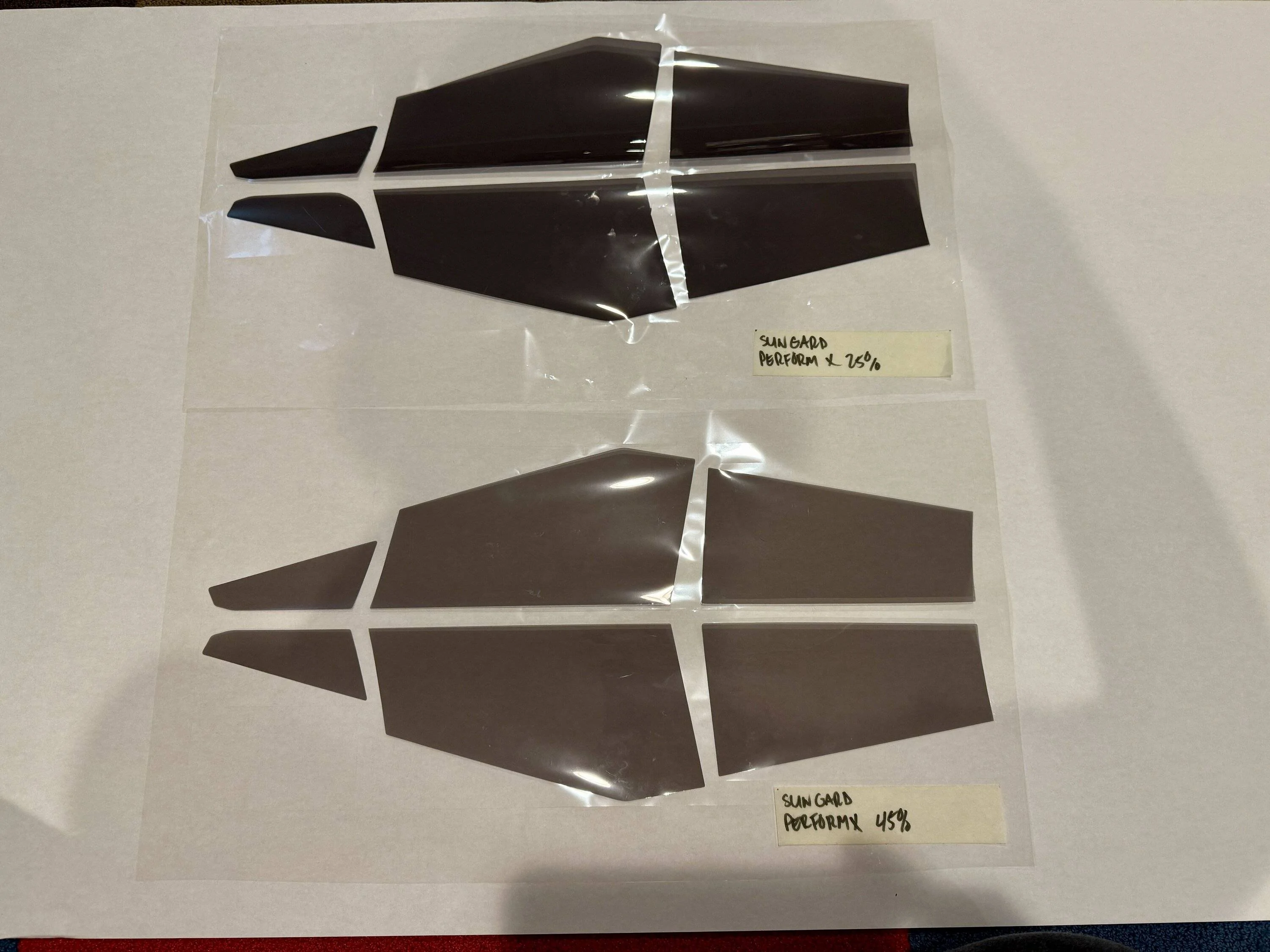 Tesla Roadster 2nd gen Window Tint Samples IMG_7981