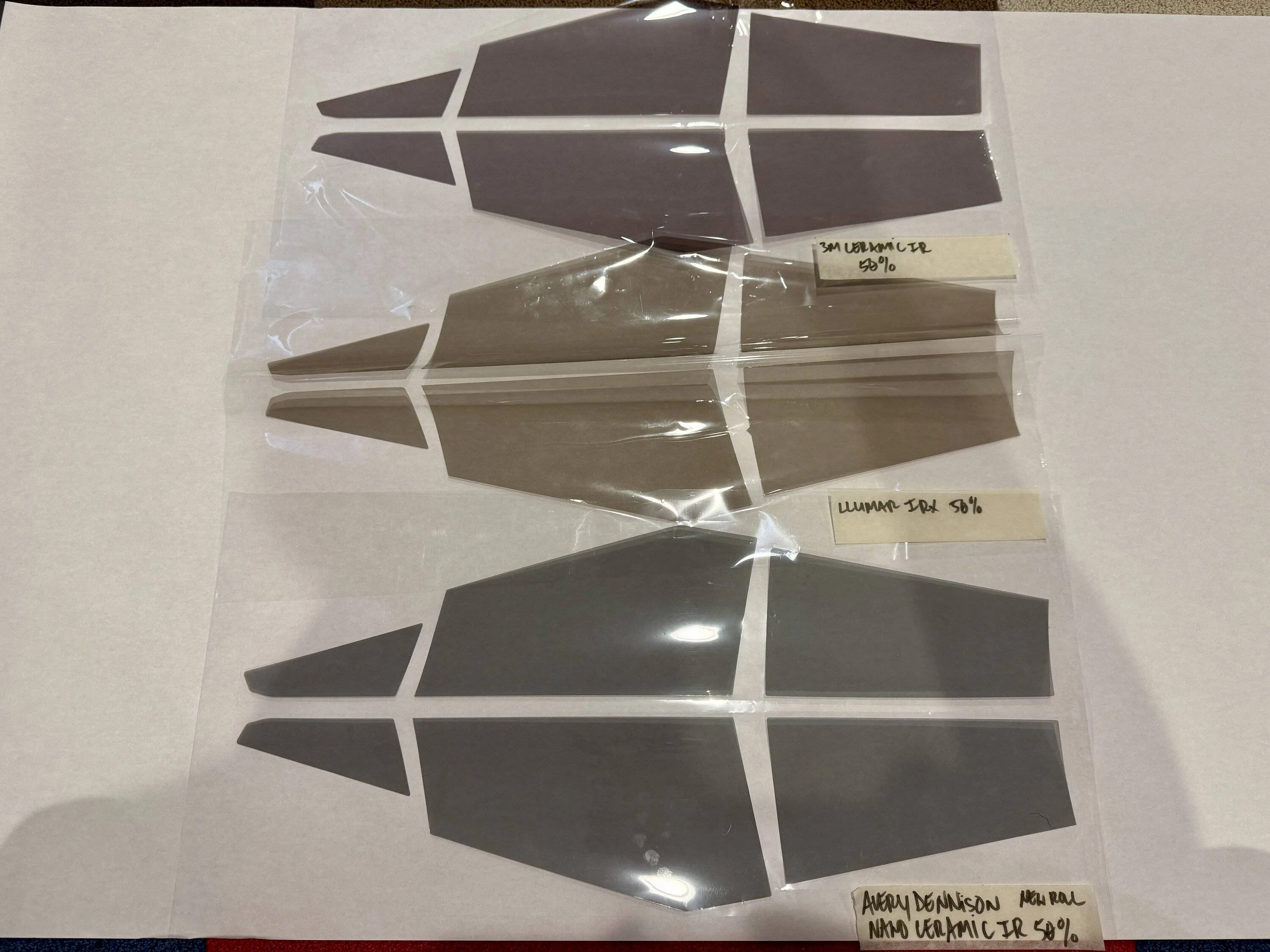 Tesla Roadster 2nd gen Window Tint Samples IMG_7983