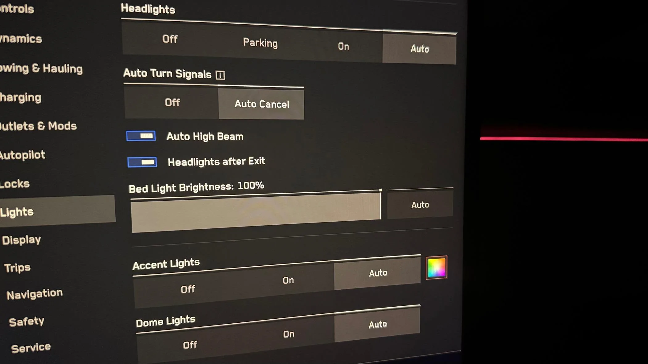 Tesla Roadster 2nd gen Bed light stop working when open Tonneau Cover !! IMG_8041