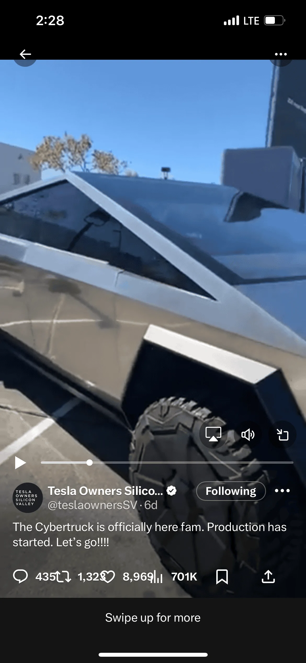 Tesla Roadster 2nd gen Cybertruck Ride Height Comparison IMG_8171