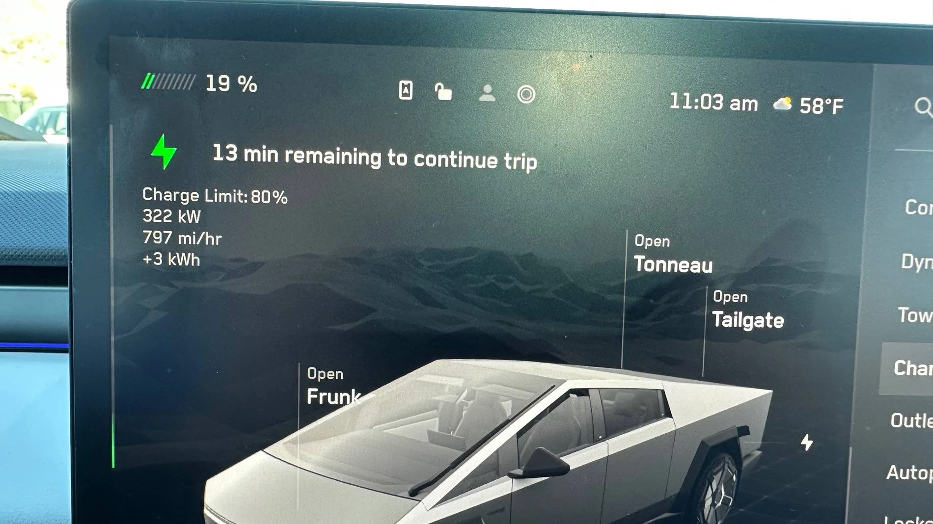 Tesla Roadster 2nd gen Cybertruck can now charge up to 325kW on select V4 Superchargers! IMG_8261
