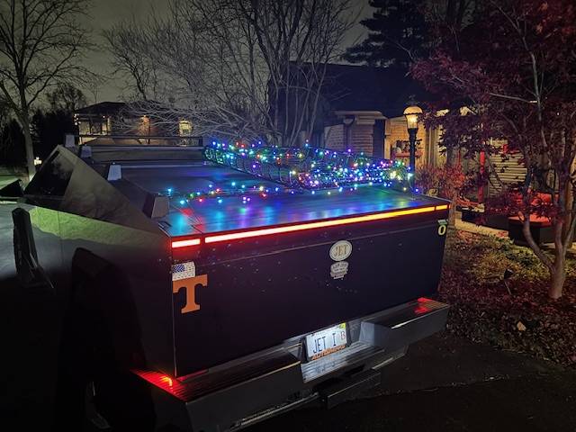 Tesla Cybertruck Any good product recommendation for Holiday lights for CT? IMG_8538
