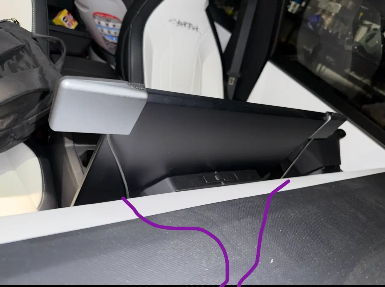 Tesla Roadster 2nd gen Hidden way to access the center console IMG_8565