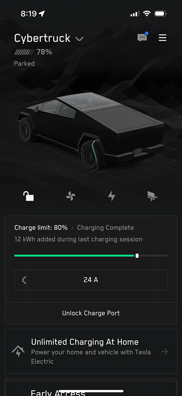 Tesla Roadster 2nd gen Charge limit 80, Wake Up to 78. Wtf? IMG_8949