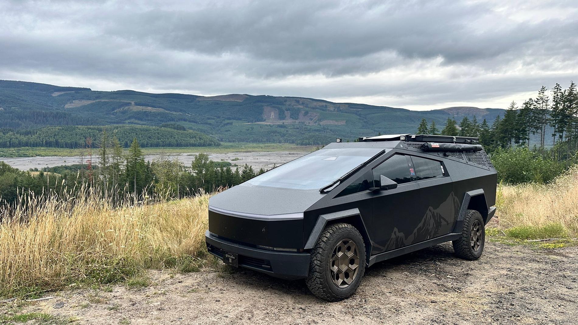 Tesla Cybertruck Excited to share Urander V2 Rack Kit and 270° Awning -- unveiled @ Electrify Expo SF! IMG_9329.JPG