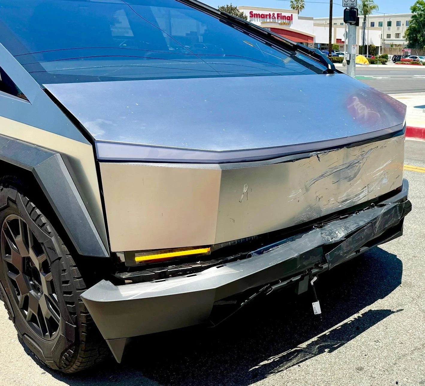 Tesla Roadster 2nd gen Cybertruck crash vs. Lexus IMG_9421