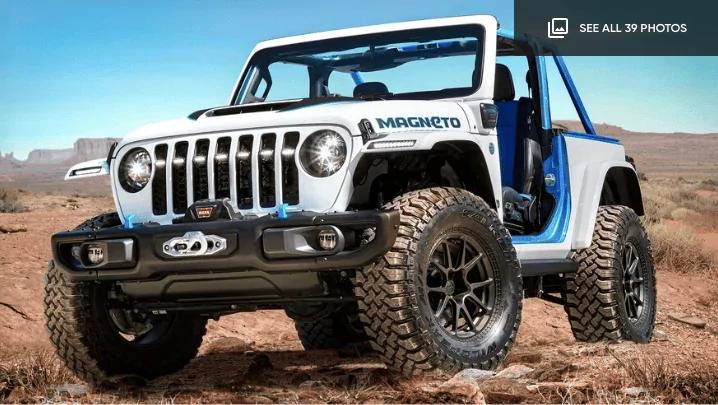 Tesla Roadster 2nd gen Jeep shows working prototype EV... With manual transmission? JeepMagneto