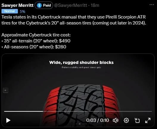 Tesla Cybertruck 35" Goodyear Wrangler Territory RT All-Terrain AT Tires Info (Pricing, Specs, Photos) JpDvlQW