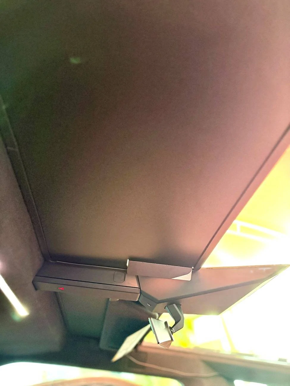 Tesla Cybertruck Devil (BEAST) Eyes. Halloween early prep! Somebody had to do it. LED EYEs Sun Shade Installed