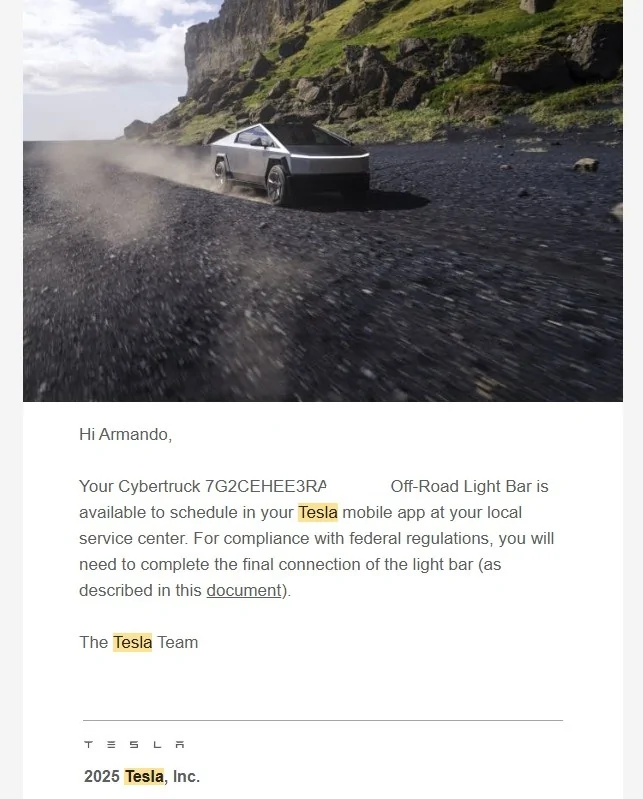 Tesla Roadster 2nd gen 2025.26.4 and Grok experiences? light bar