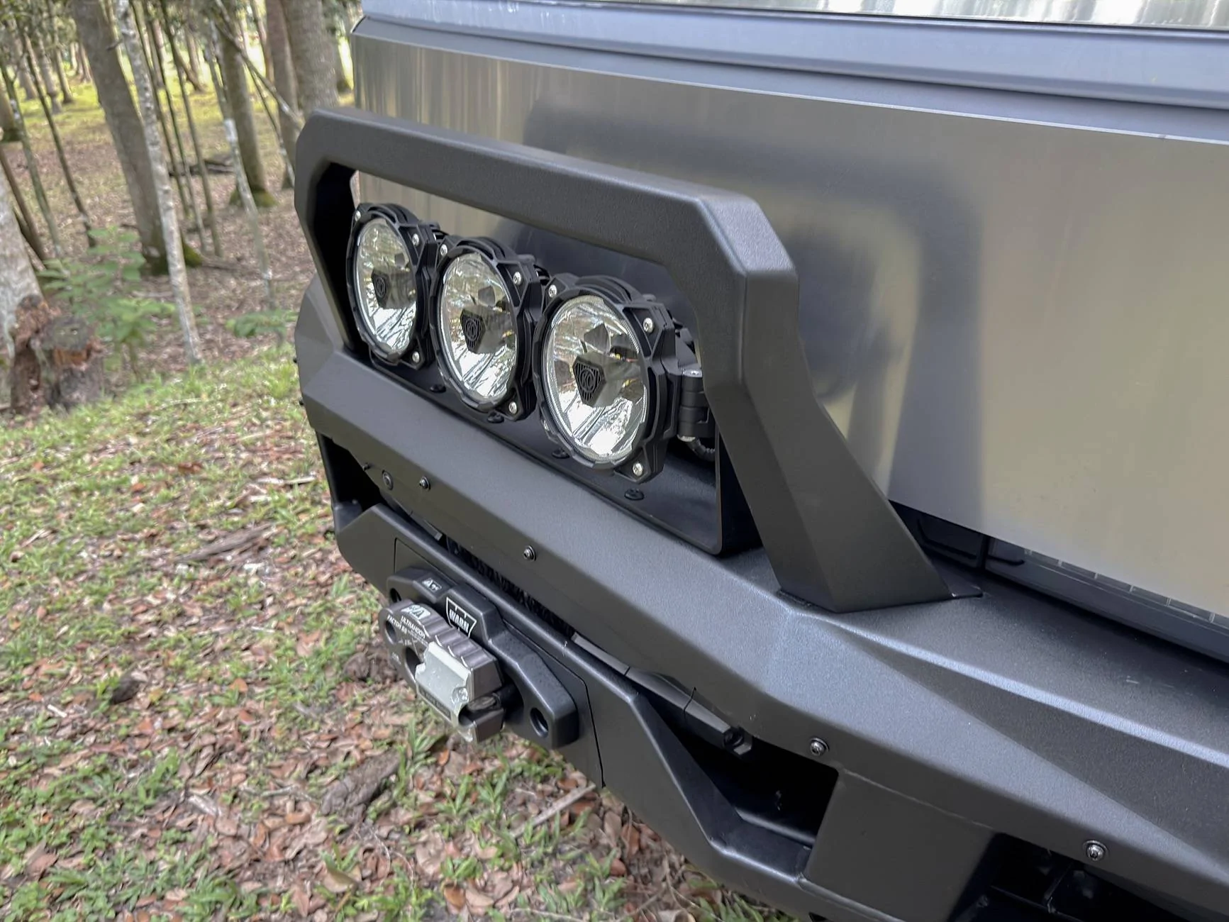 Tesla Roadster 2nd gen DIY Bull Bar finally completed (direct bolt on to the T-Sportline CTX bumper) Oden Beast 1-2