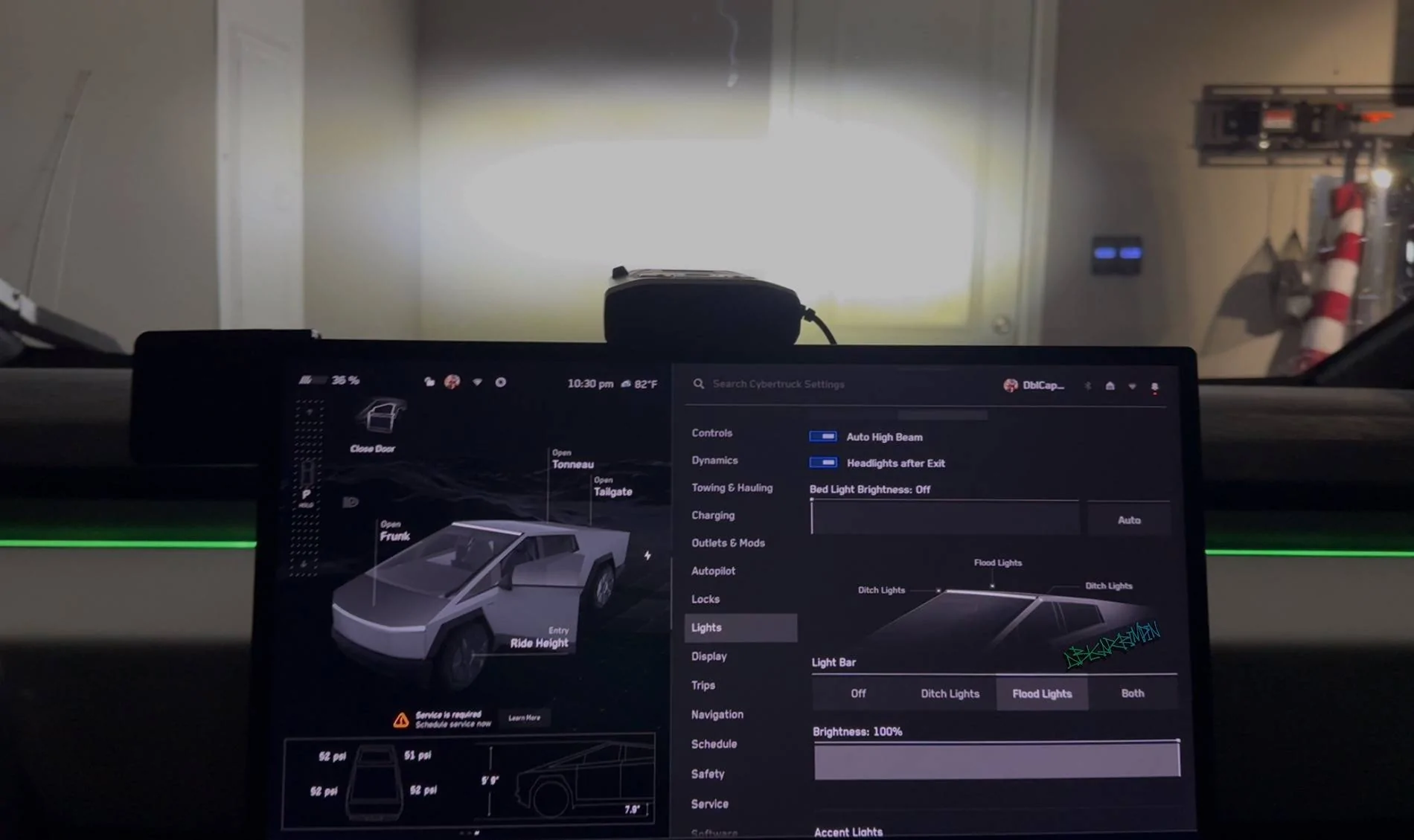 Tesla Roadster 2nd gen Tesla Offroad Light Bar: Night Time, Ditch Lights and 1% vs 100% Brightness Level Photos & Video: on Cybertruck offroad-light-bar-1-vs-100-brightness-level-3-jpeg