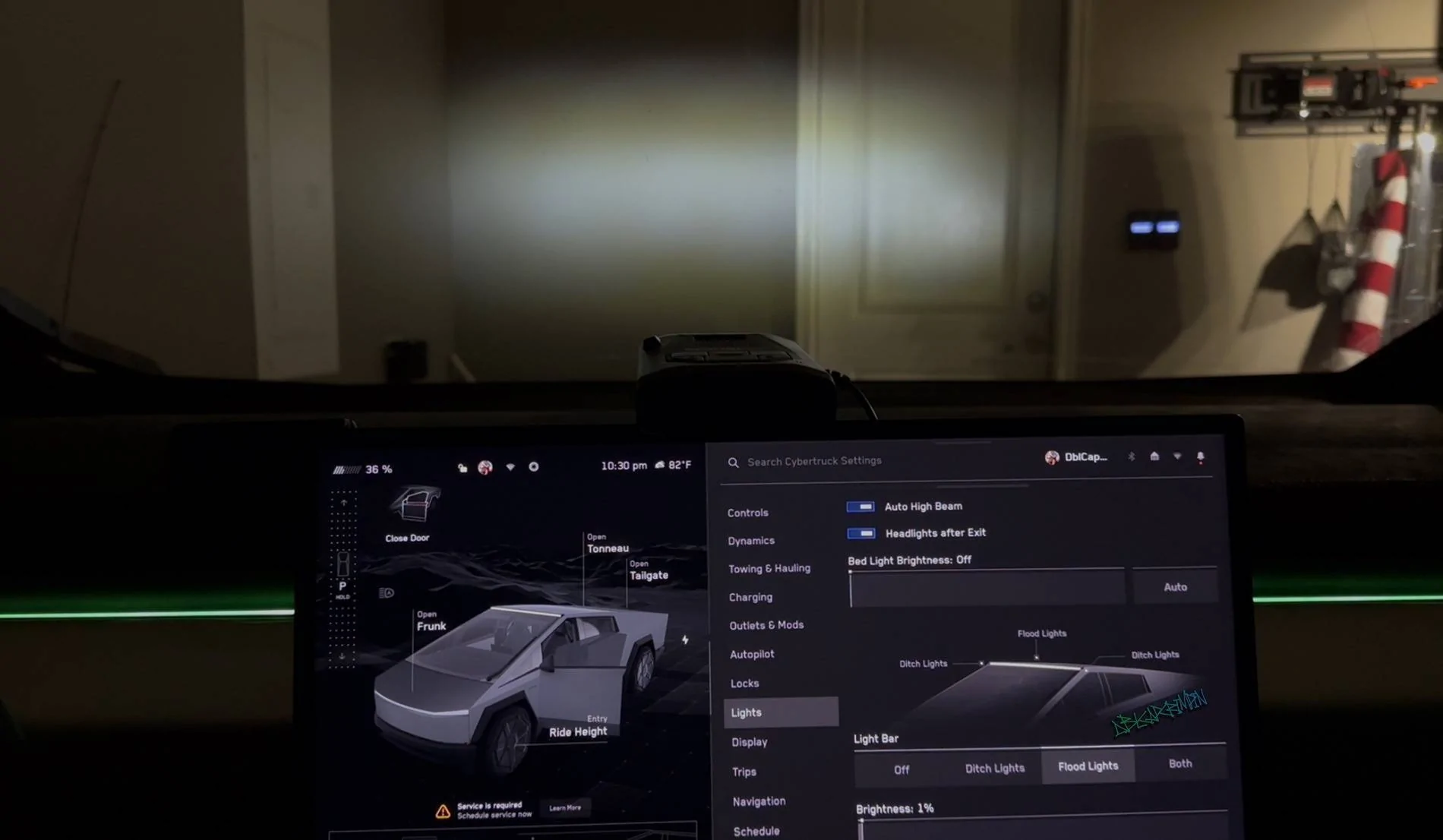 Tesla Roadster 2nd gen Tesla Offroad Light Bar: Night Time, Ditch Lights and 1% vs 100% Brightness Level Photos & Video: on Cybertruck offroad-light-bar-1-vs-100-brightness-level-4-jpeg