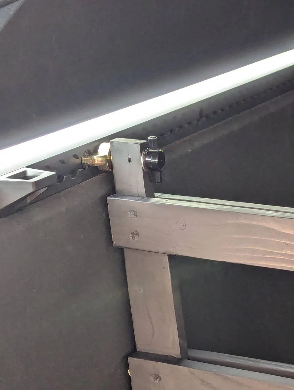 Tesla Roadster 2nd gen DIY vault cargo divider (homemade from wood) PXL_20241021_164715256